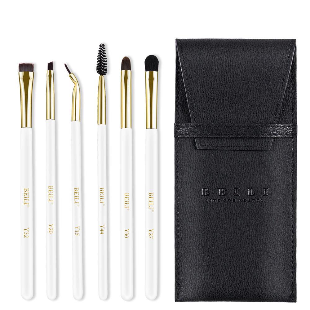 BEILI 6Pcs Individual Eye Brushes Set WBE6/WBE6+Bag