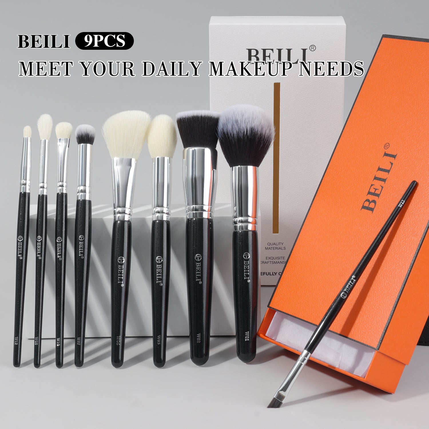 Water based paint makeup brush set(WZ9/WP9)