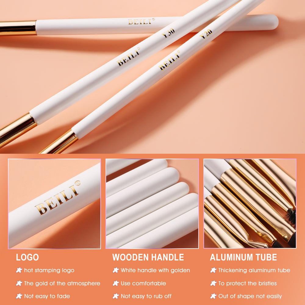 BEILI 6Pcs Individual Eye Brushes Set WBE6/WBE6+Bag