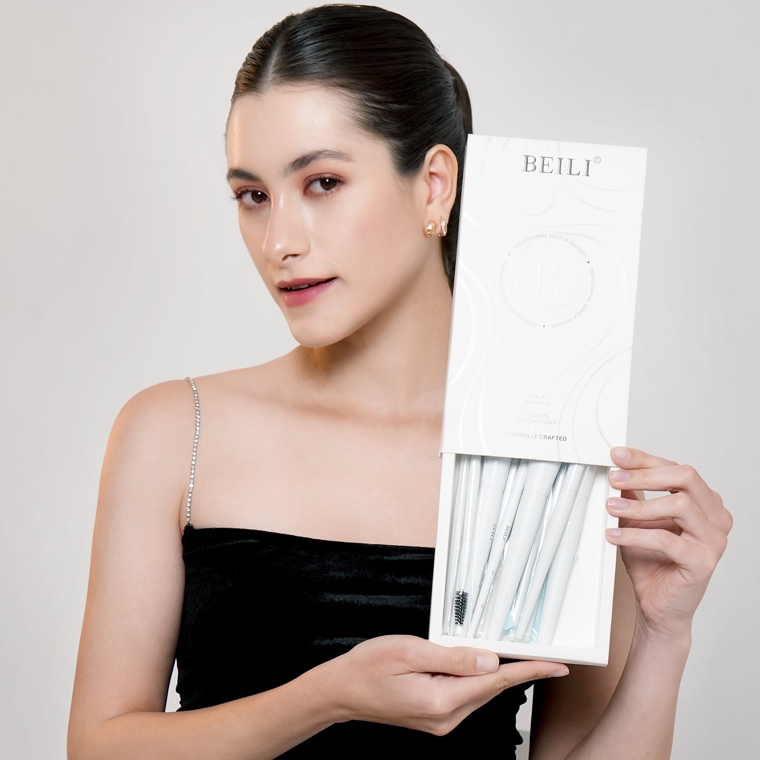 BEILI Pinselset Makeup White Make Up Pinsel Set-BS12