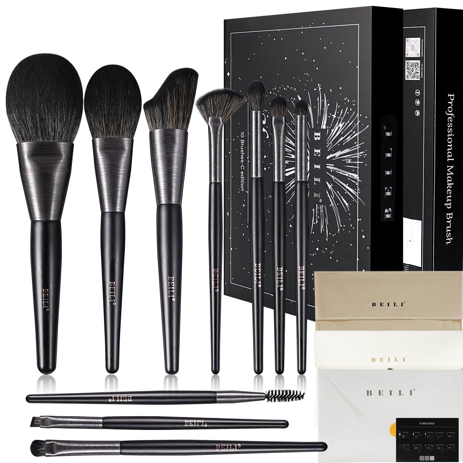 BEILI 10Pcs Makeup Brushes Kit,Professional Premium Make up Brushes Set/ MA10/MC10/MD10 - BEILI Official Shop