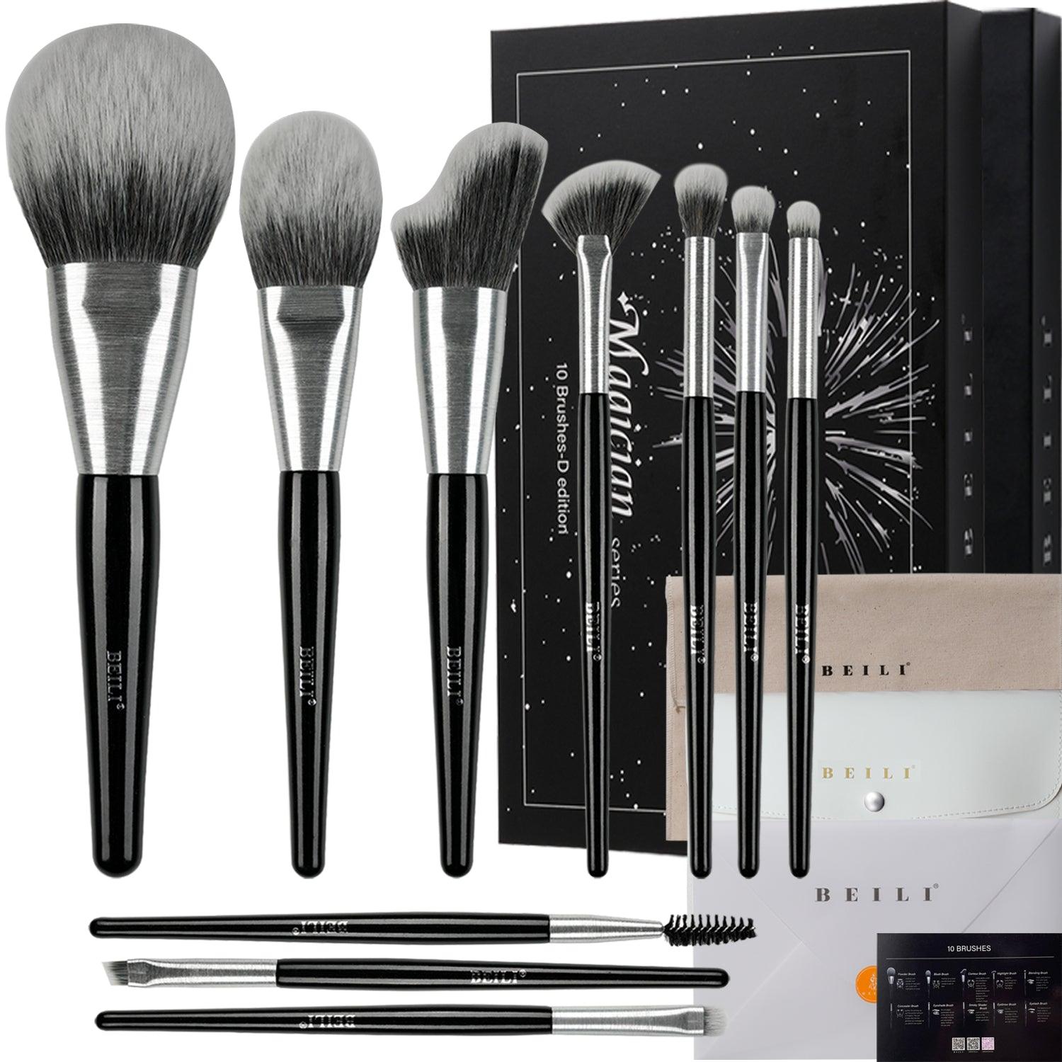 BEILI 10Pcs Makeup Brushes Kit,Professional Premium Make up Brushes Set/ MA10/MC10/MD10 - BEILI Official Shop