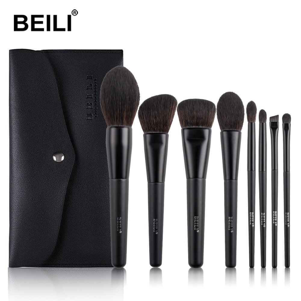 BEILI 8Pcs Makeup Brush Set Black/BB8/BB8+bag