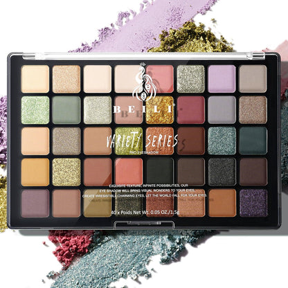 BEILI 40 Colors  Smokey Rainbow  Colorful Eyeshadow Palette