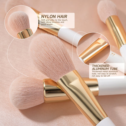 Pink Vegan Synthetic Professional Makeup Brush Set, White, 20Pcs  WG20 - BEILI Official Shop