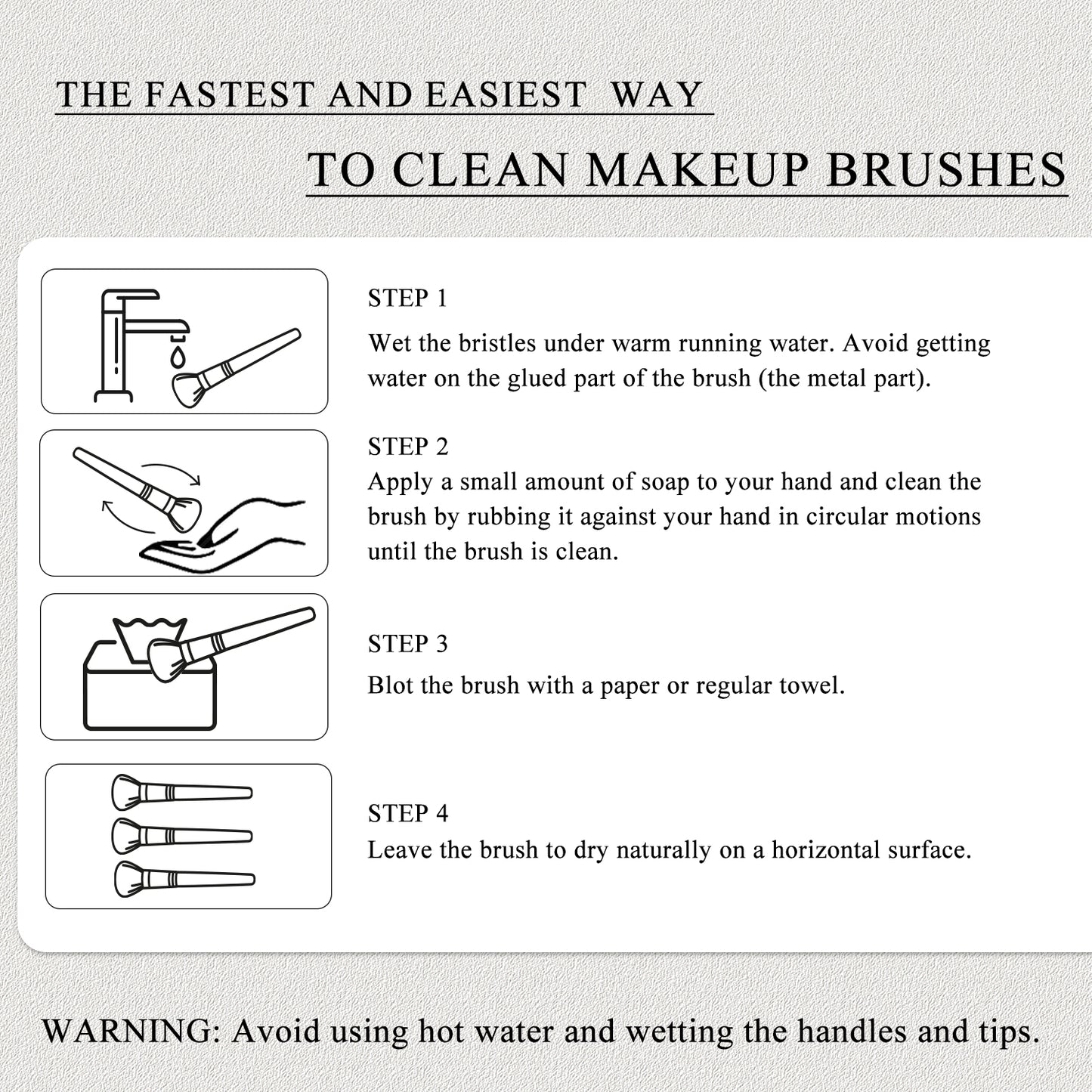 BEILI Make Up Brush Set 7 Pieces Makeup Vegan Makeup Brush Set, Professional Makeup Brush Set with Powder Brush-FD07