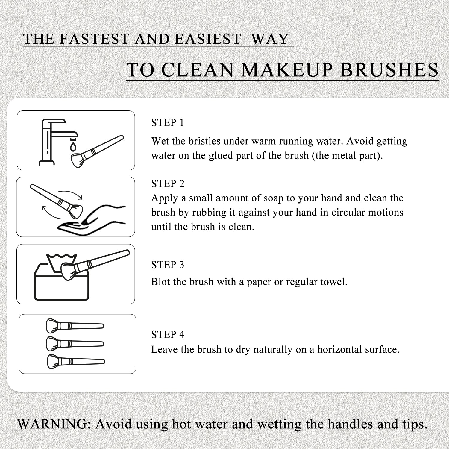 BEILI Make Up Brush Set 7 Pieces Makeup Vegan Makeup Brush Set, Professional Makeup Brush Set with Powder Brush-FD07