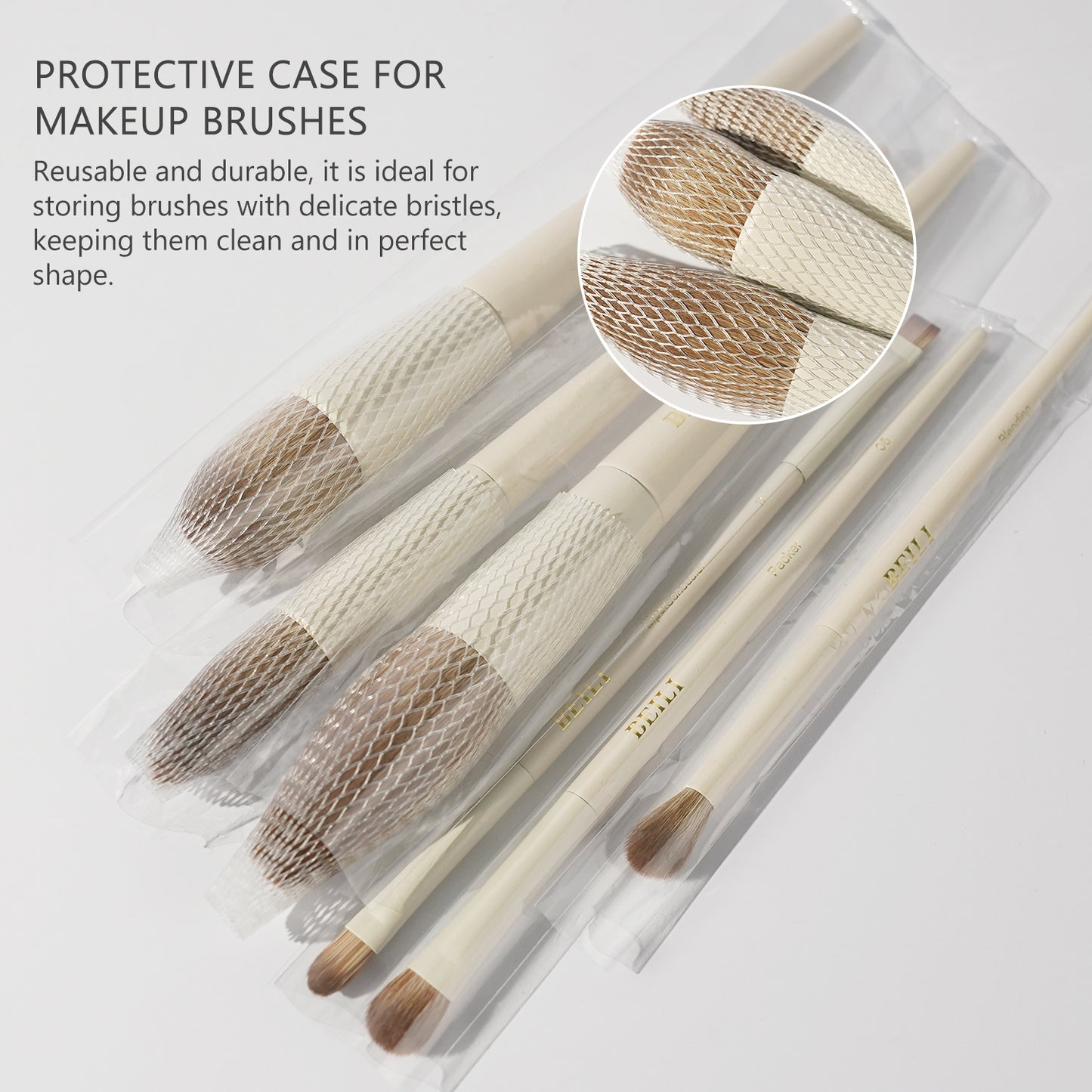 BEILI 6PCS Makeup Brushes, Premium Vegan Makeup Brush Set, Including Foundation Brush, Concealer Brush, Eyeshadow Brush, Powder Brush, Highlighter Brush and Blending Brush for Women
