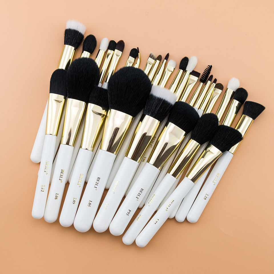 Black Natural-Synthetic Professional Makeup Brush Set 29Pcs, White  WB-S29 - BEILI Official Shop