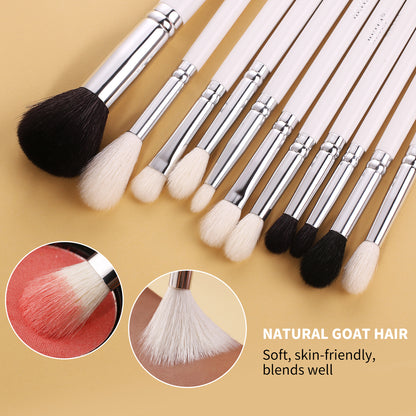 White Professional Makeup Brush Set 24Pcs, Synthetic   WM24 - BEILI Official Shop
