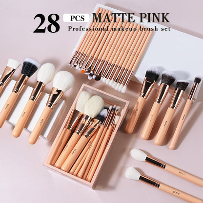 BEILI 25/28Pcs Rose Gold Makeup Brush SetF28/F25