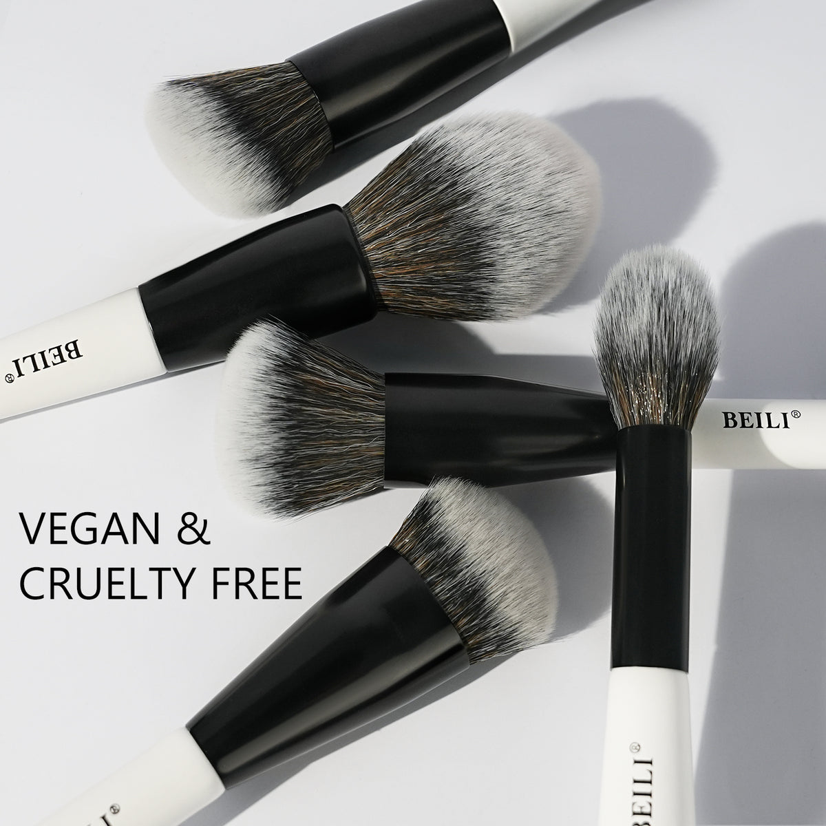 BEILI 12-Piece Makeup Brush Set, Professional Face and Eye Makeup Brushes, Double-Ended Foundation and Blending Brushes, Soft Vegan Bristles for Liquid, Cream and Powder