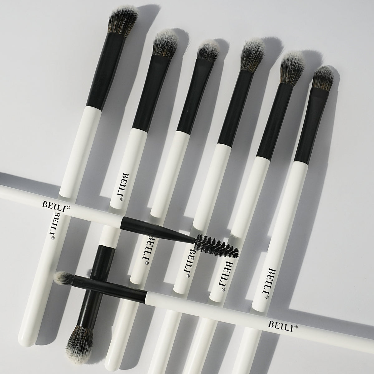 BEILI 12-Piece Makeup Brush Set, Professional Face and Eye Makeup Brushes, Double-Ended Foundation and Blending Brushes, Soft Vegan Bristles for Liquid, Cream and Powder