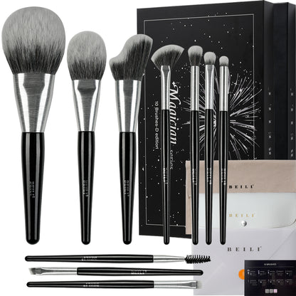 BEILI 10Pcs Makeup Brushes Kit,Professional Premium Make up Brushes Set/ MA10/MC10/MD10