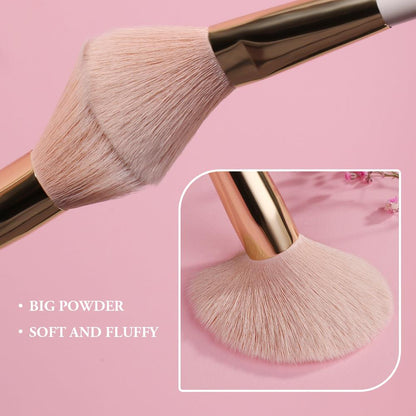 Pink Vegan Synthetic Professional Makeup Brush Set, White, 25Pcs  WG25 - BEILI Official Shop