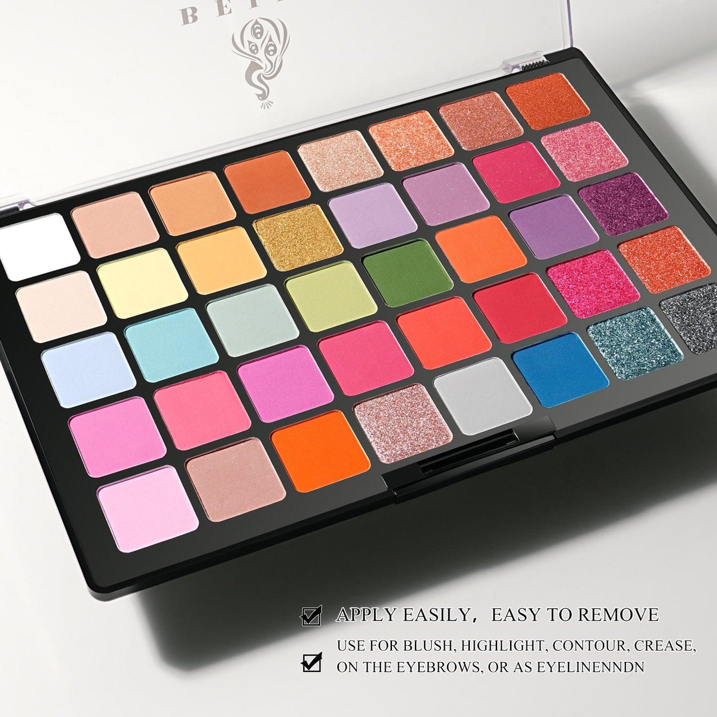 BEILI 40 Colors Waterproof Highly Pigmented Eye Makeup Palette