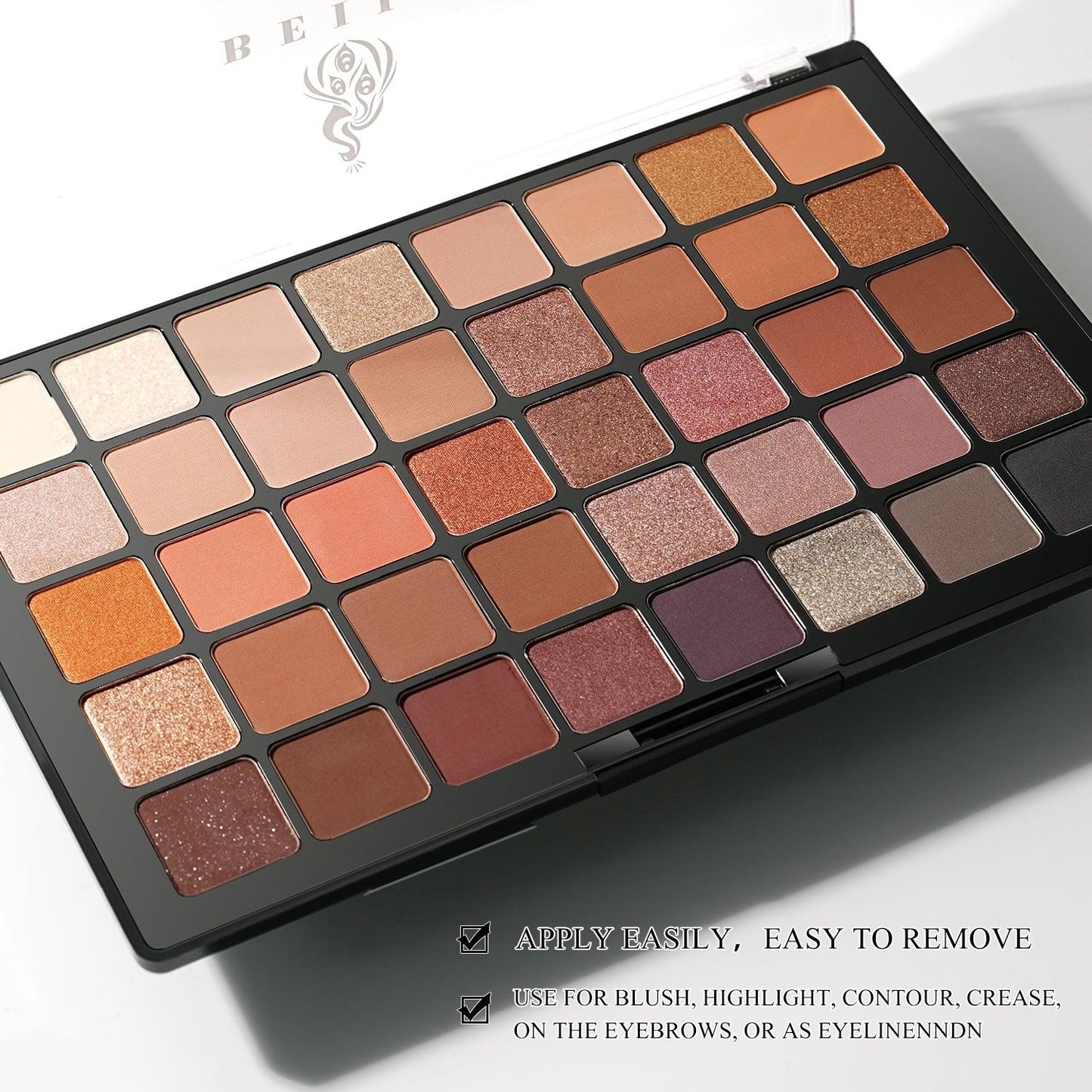 BEILI Neutral 40 Color Professional Eyeshadow Palette