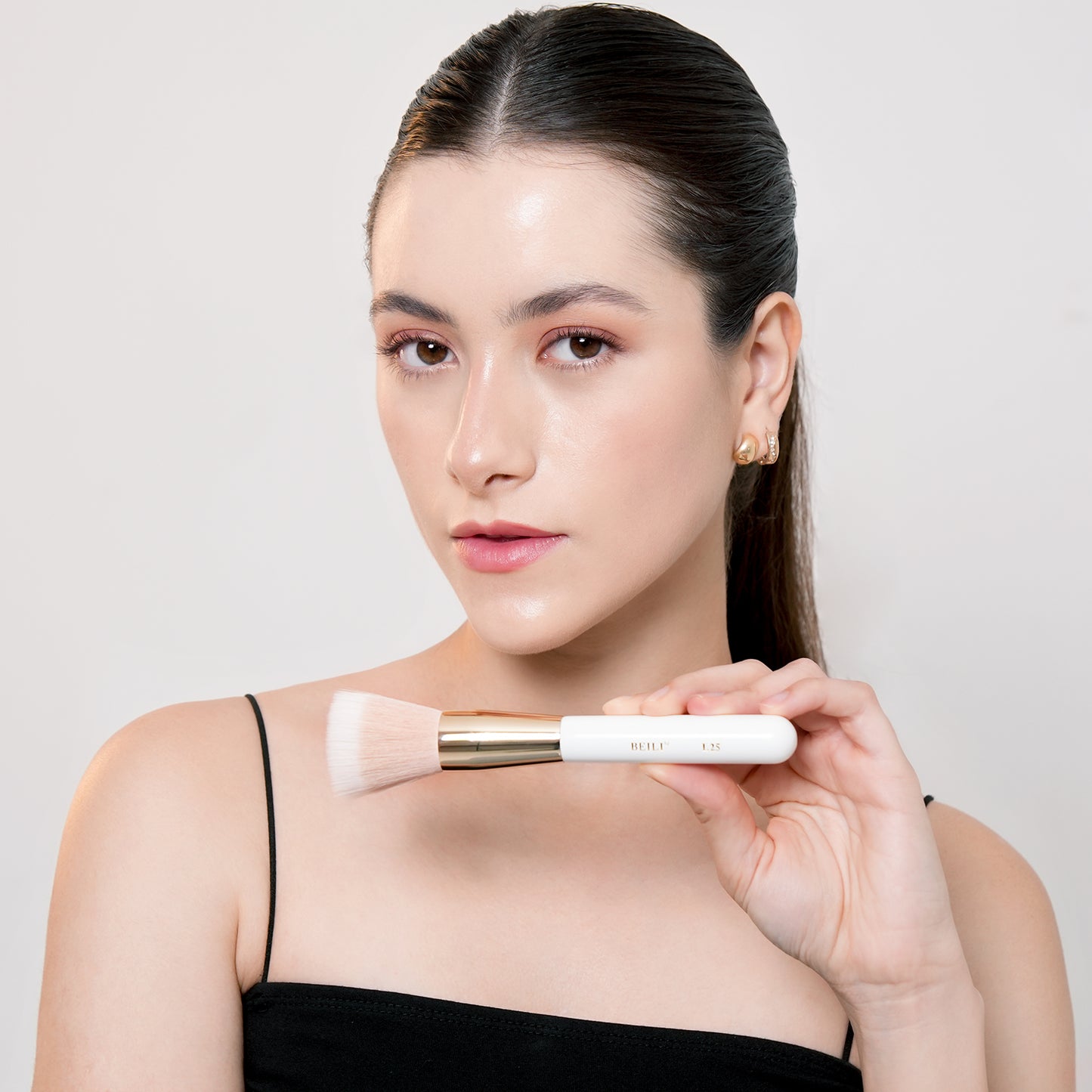 Juego de brochas de maquillaje Kabuki sintético vegano rosa 30 piezas
