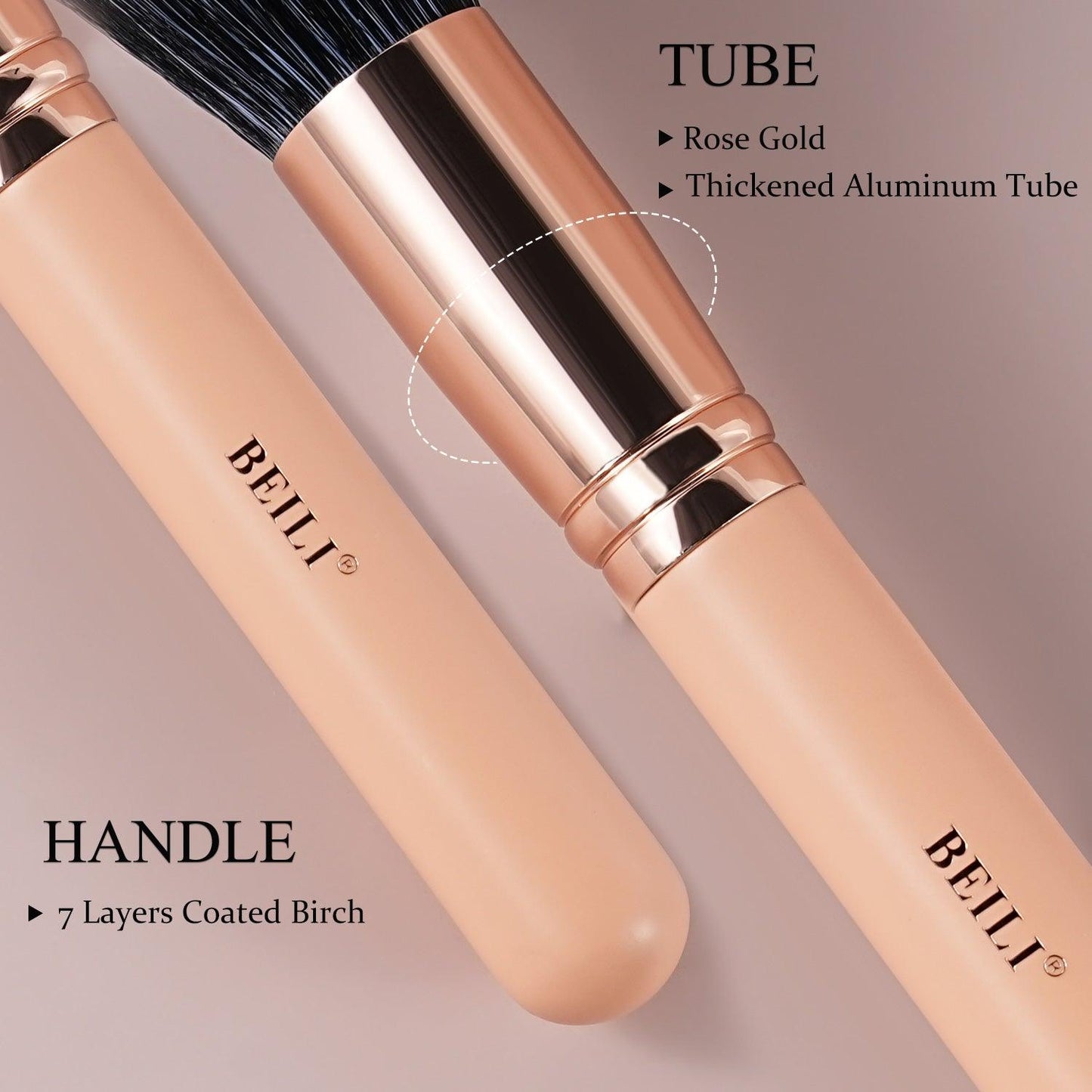 BEILI 25/28Pcs Rose Gold Makeup Brush SetF28/F25