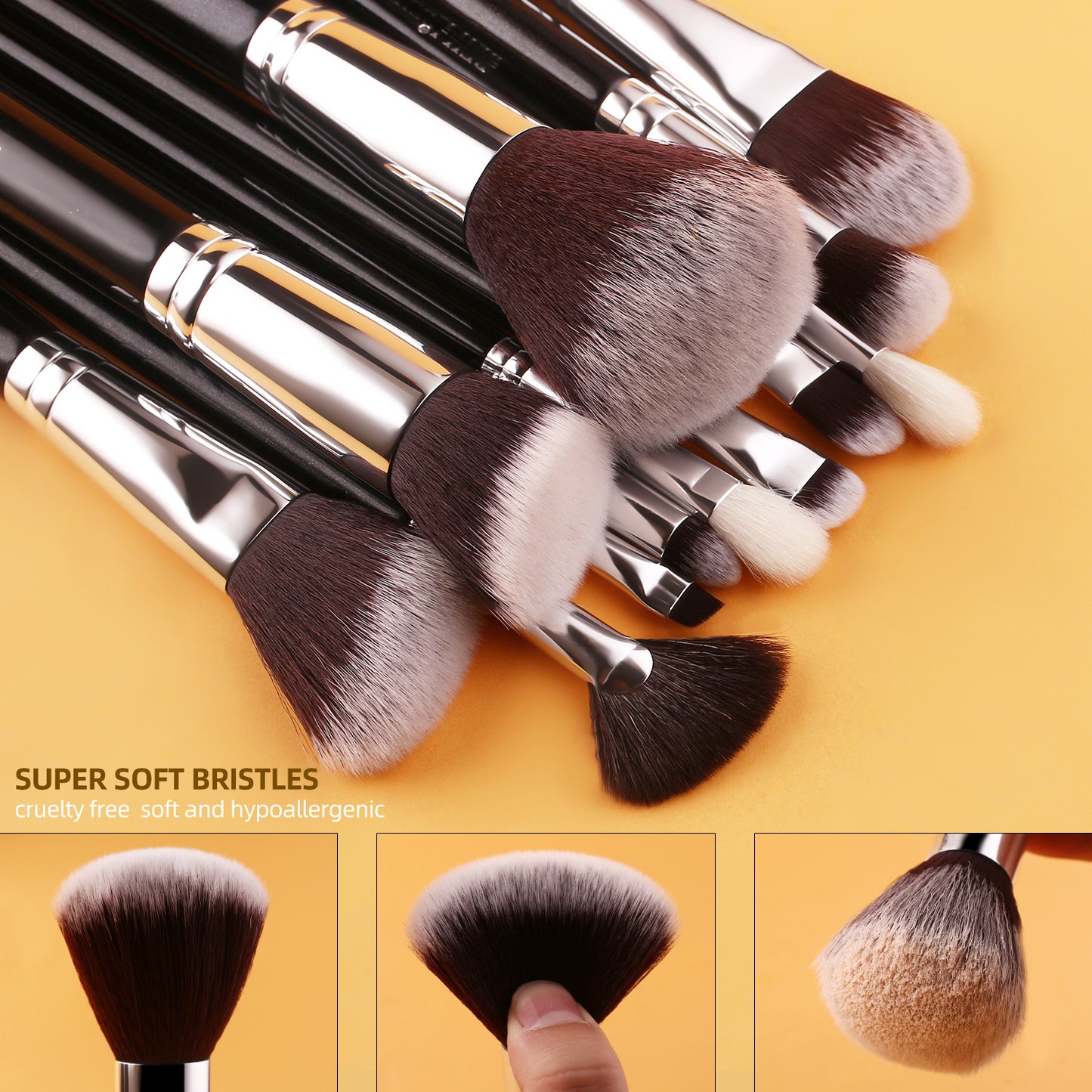 BEILI 12Pcs Individual Makeup Brush Set B12/B12T