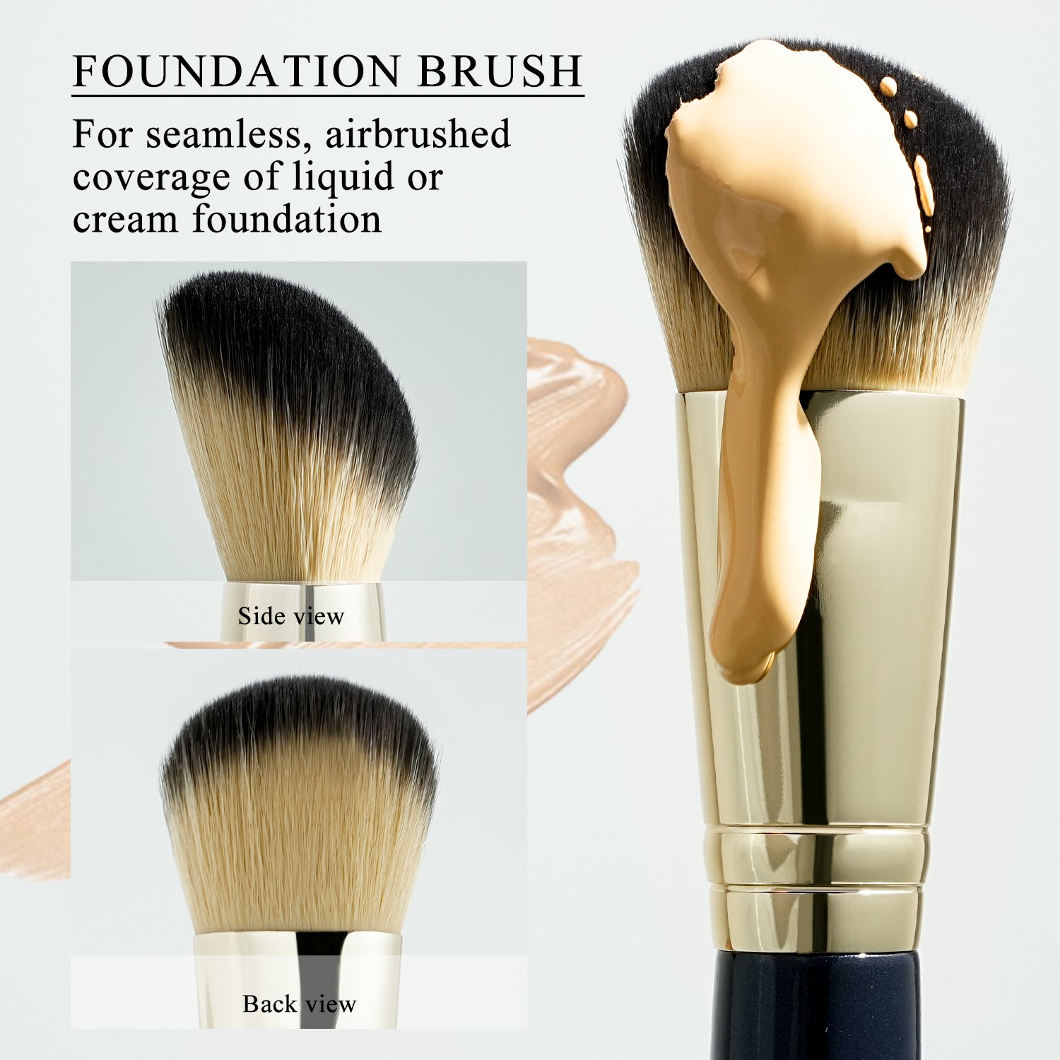 BEILI Make Up Brush Set 7 Pieces Makeup Vegan Makeup Brush Set, Professional Makeup Brush Set with Powder Brush-FD07