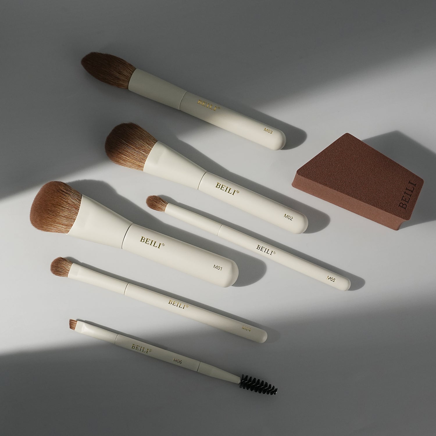 BEILI 6PCS Makeup Brushes Set, Travel Mini Makeup Brushes, Portable Small Cosmetic Brushes Kit -MA6