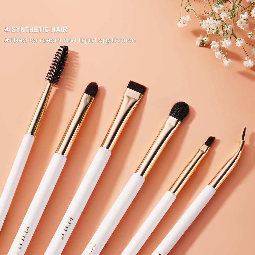 BEILI 6Pcs Individual Eye Brushes Set WBE6/WBE6+Bag