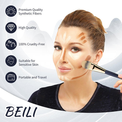 Premium Flat Foundation Makeup Brush, Mask Brush ,Concealer Brush, 2PC  FD02 - BEILI Official Shop