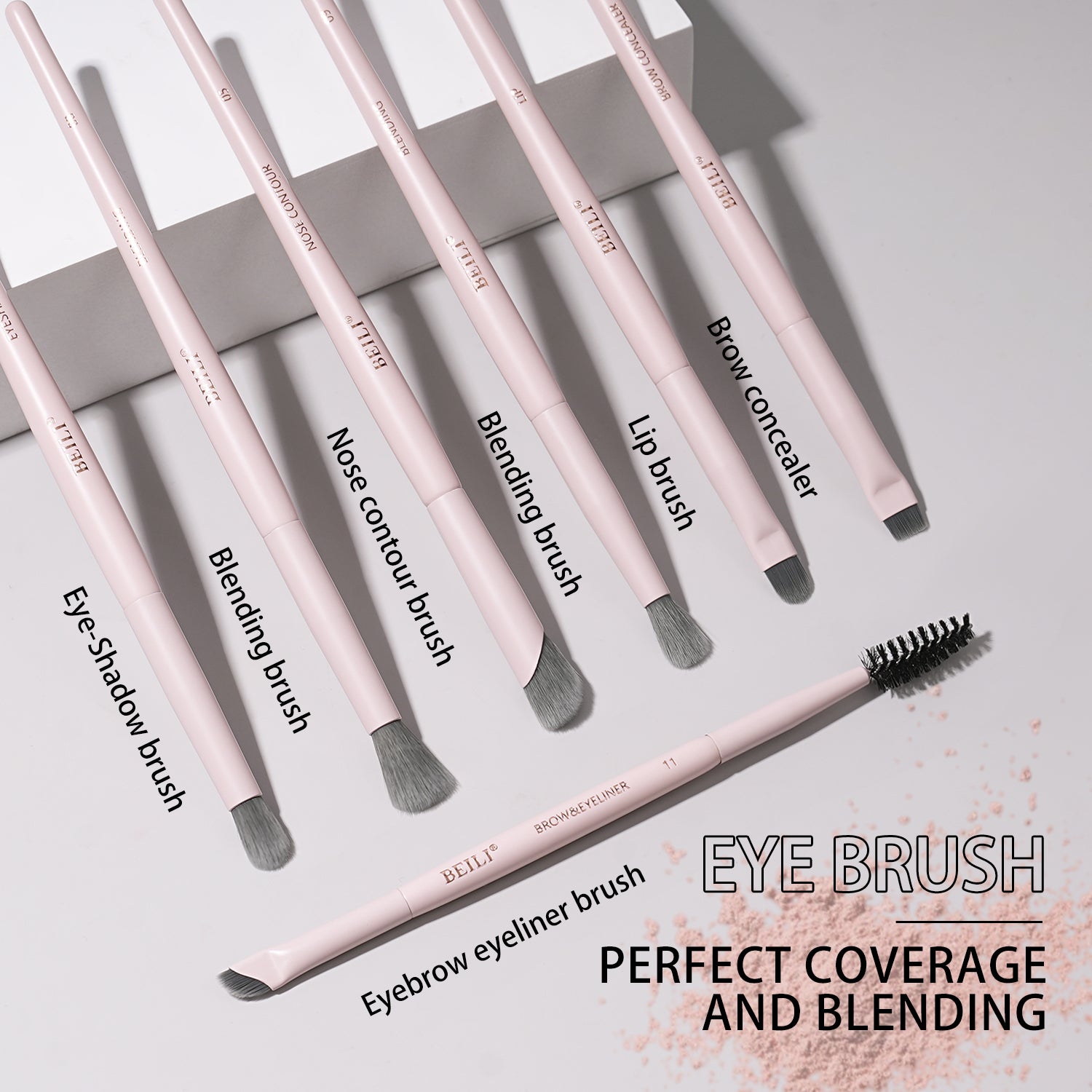 BEILI Pinselset Makeup Rosa Make Up Pinsel Set-FS12