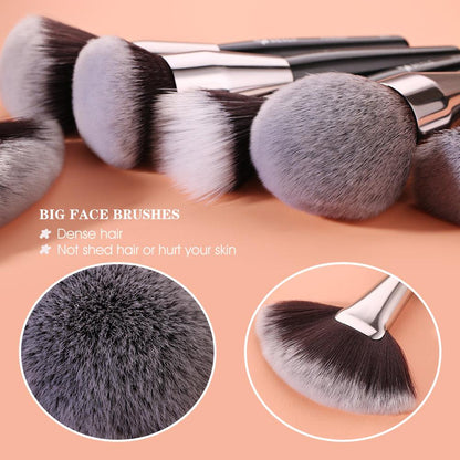 BEILI 35Pcs Complete Makeup Brush Set BX-S35