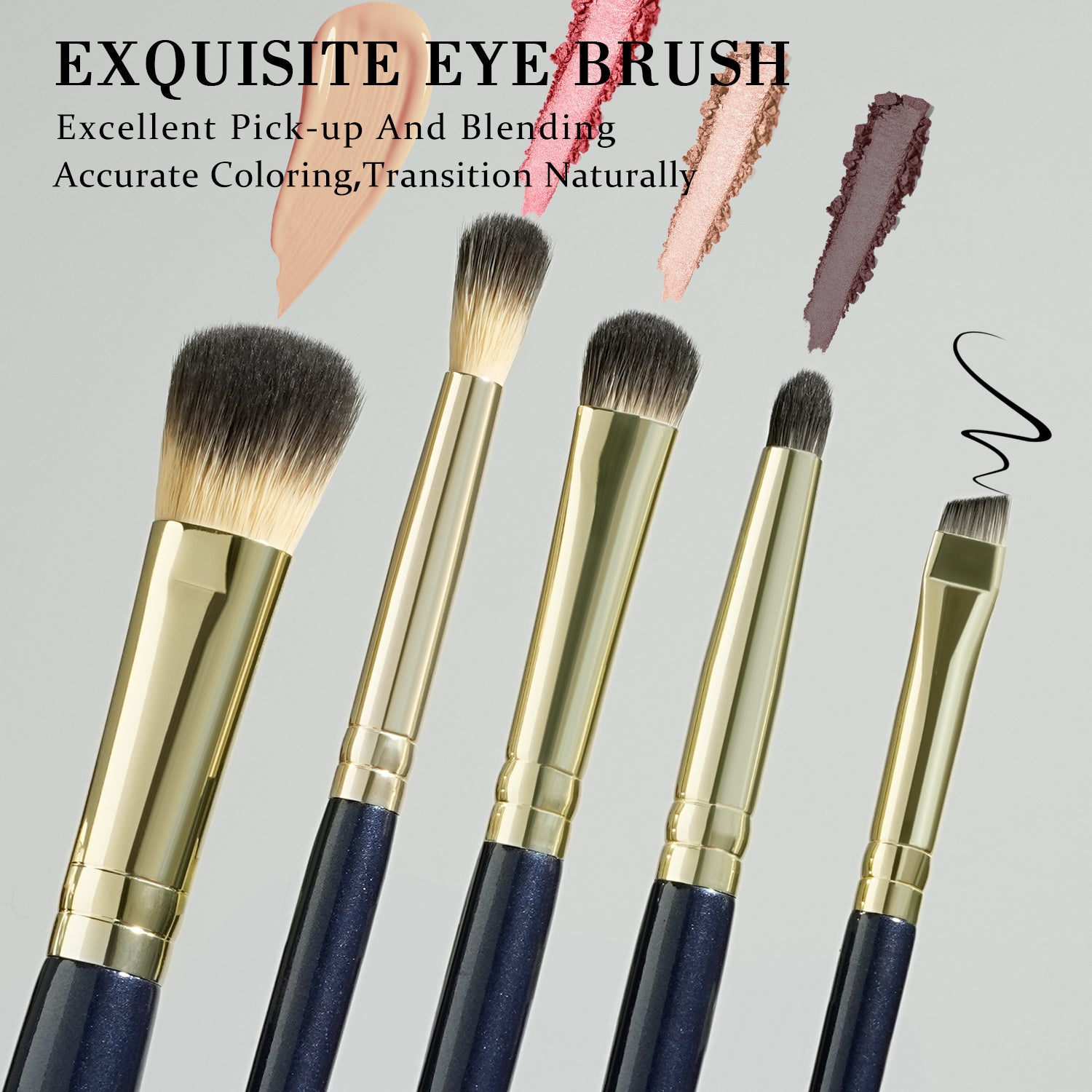 BEILI Make Up Brush Set 7 Pieces Makeup Vegan Makeup Brush Set, Professional Makeup Brush Set with Powder Brush-FD07