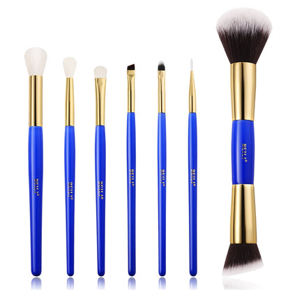 BEILI Blue Makeup Brush Set 7PCS With Double-ended Powder Brush  BL7