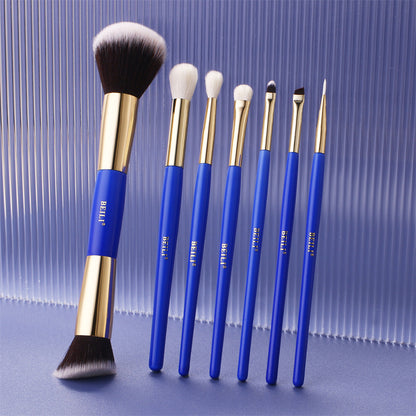 Голубой набор щетки 7 ПКС макияжа с Двух-законченной щеткой БЛ7 порошка
