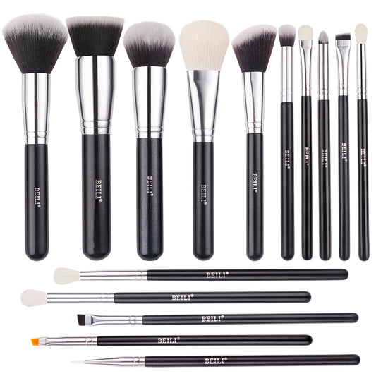BEILI 15Pcs Individual Makeup Brush Set BN15