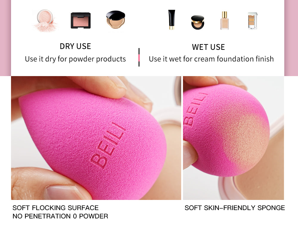BEILI Fluffy Makeup Sponge Non-Latex Sponge Mixed-SDF