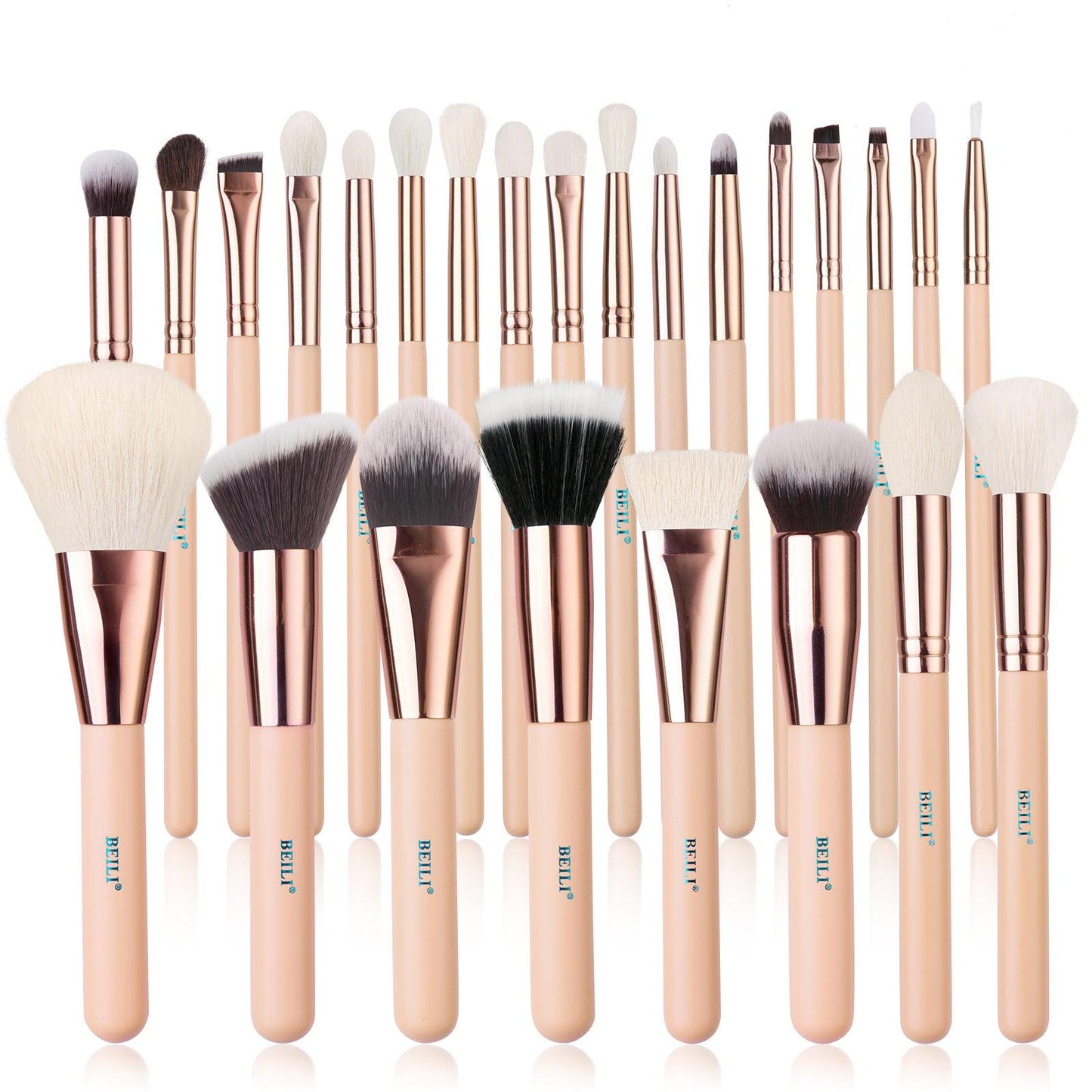 BEILI 25/28Pcs Rose Gold Makeup Brush SetF28/F25