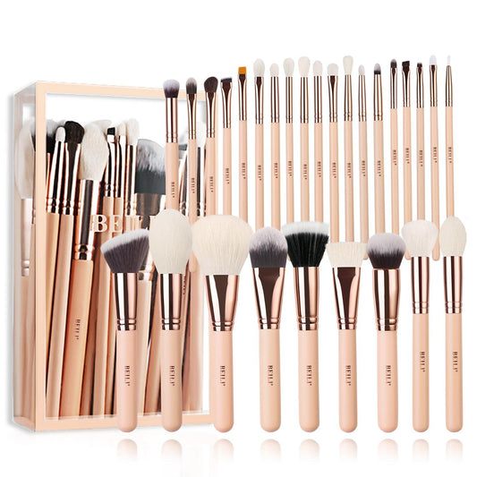 BEILI 25/28Pcs Rose Gold Makeup Brush SetF28/F25