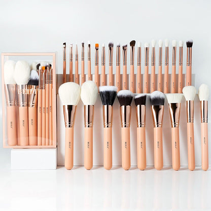 BEILI 25/28Pcs Rose Gold Makeup Brush SetF28/F25