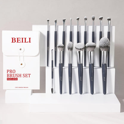 BEILI 30/15/9/8/1Pcs Red Vegan Comprehensive Makeup Brushes Set