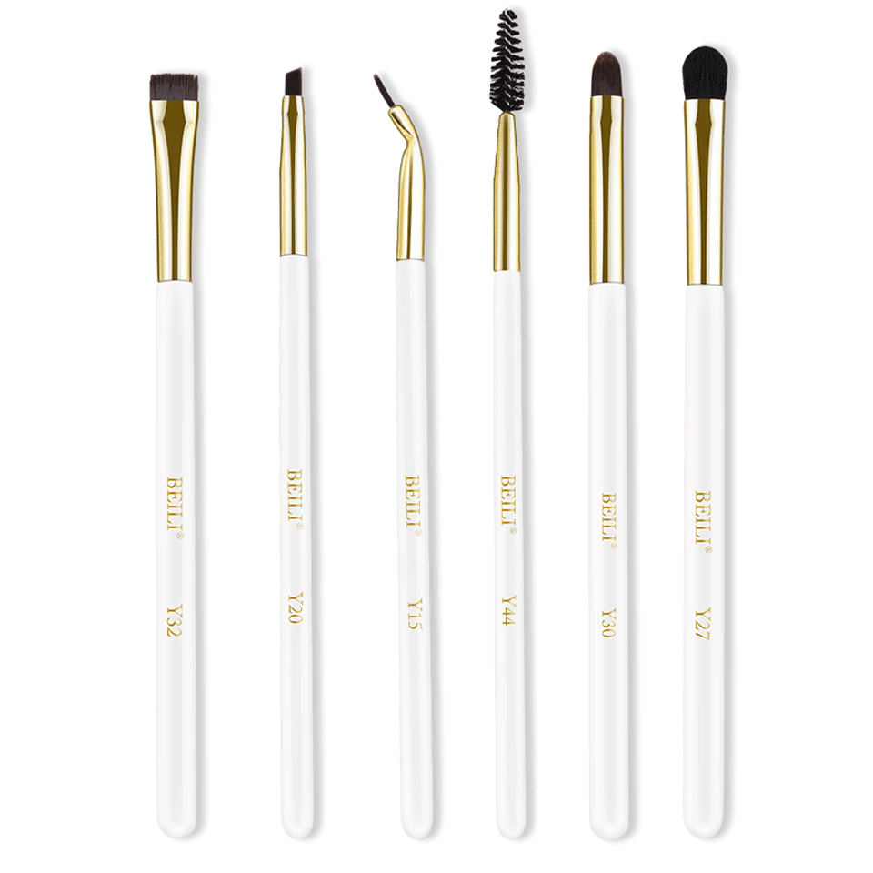 BEILI 6Pcs Individual Eye Brushes Set WBE6/WBE6+Bag
