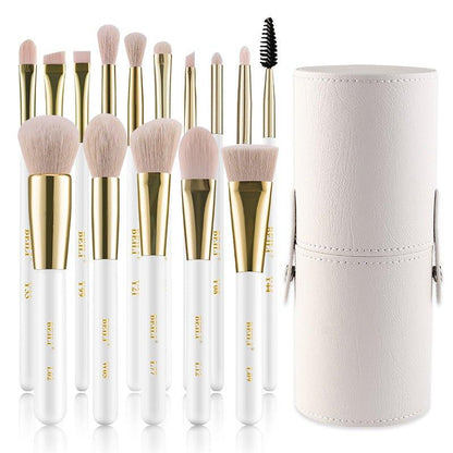 BEILI 15Pcs Premium Pink Vegan Makeup Brush Set WG15/WG15T With Holder - BEILI Official Shop