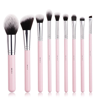 Pink Junior Makeup Brushes Set 9Pcs, Synthetic   FY09 - BEILI Official Shop