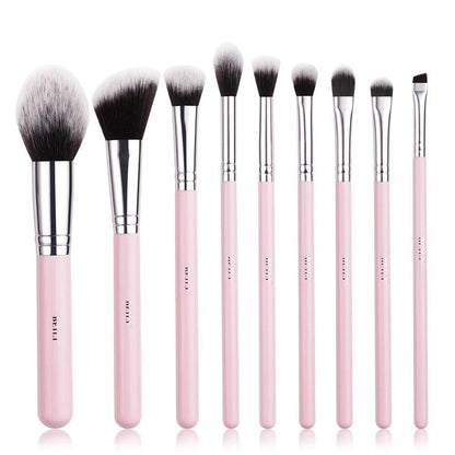 Pink Junior Makeup Brushes Set 9Pcs, Synthetic   FY09 - BEILI Official Shop