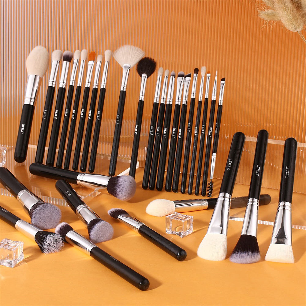 Black Professional Makeup Brush Set 30Pcs, Synthetic  B30-S02 - BEILI Official Shop